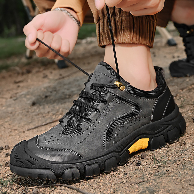 Men's Outdoor Hiking Shoes, Large Size Casual Trekking Sneakers with Cushioning