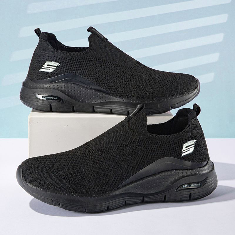 Men's Breathable Mesh Casual Shoes, Lightweight Soft Sole Sports Sneakers for Fitness