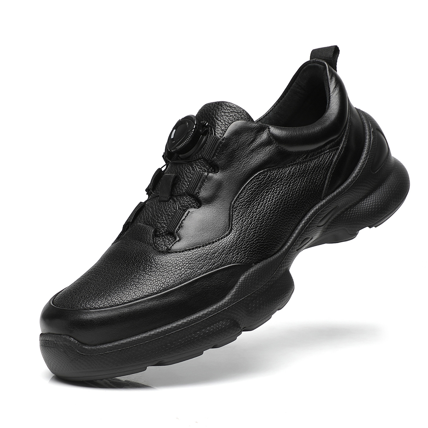 Men's Casual Leather Walking Shoes, Lightweight Comfortable Outdoor Sneakers