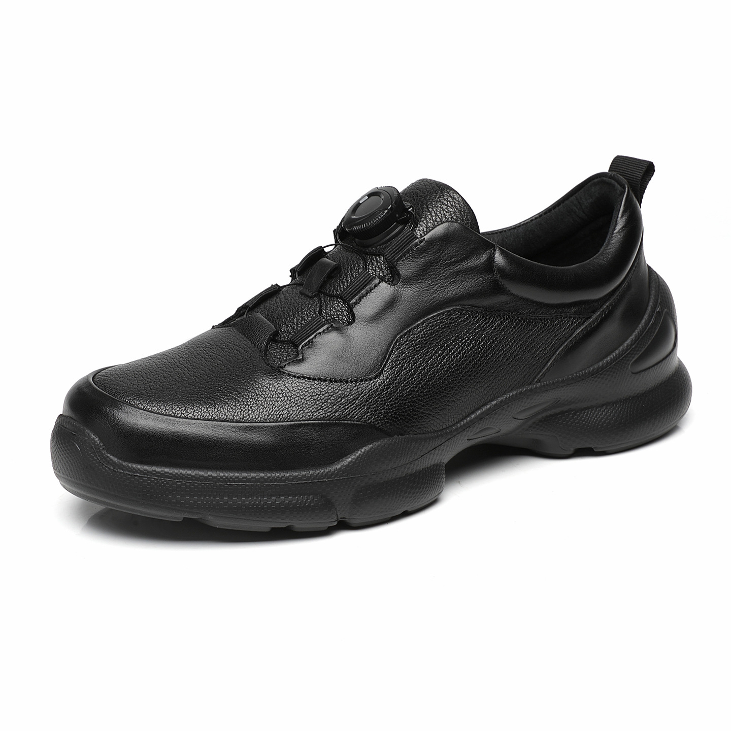 Men's Casual Leather Walking Shoes, Lightweight Comfortable Outdoor Sneakers
