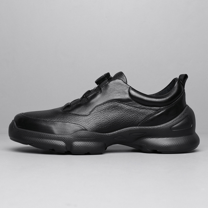 Men's Casual Leather Walking Shoes, Lightweight Comfortable Outdoor Sneakers
