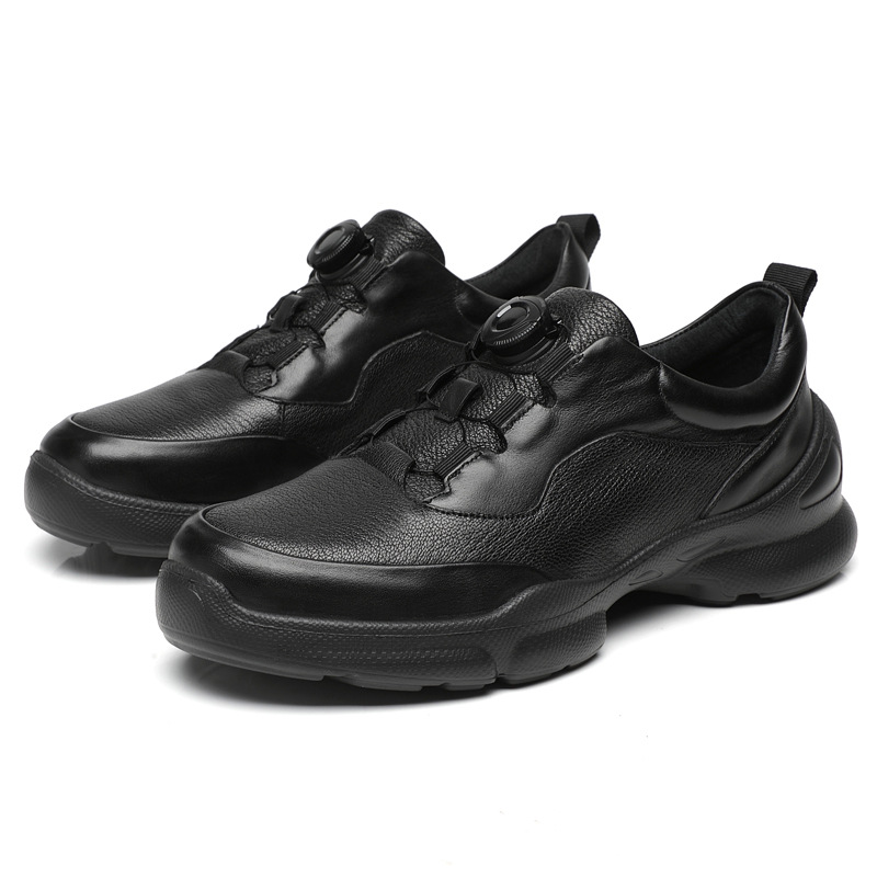 Men's Casual Leather Walking Shoes, Lightweight Comfortable Outdoor Sneakers