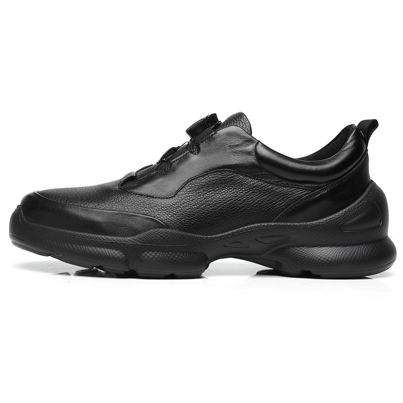 Men's Casual Leather Walking Shoes, Lightweight Comfortable Outdoor Sneakers