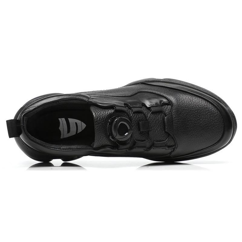 Men's Casual Leather Walking Shoes, Lightweight Comfortable Outdoor Sneakers