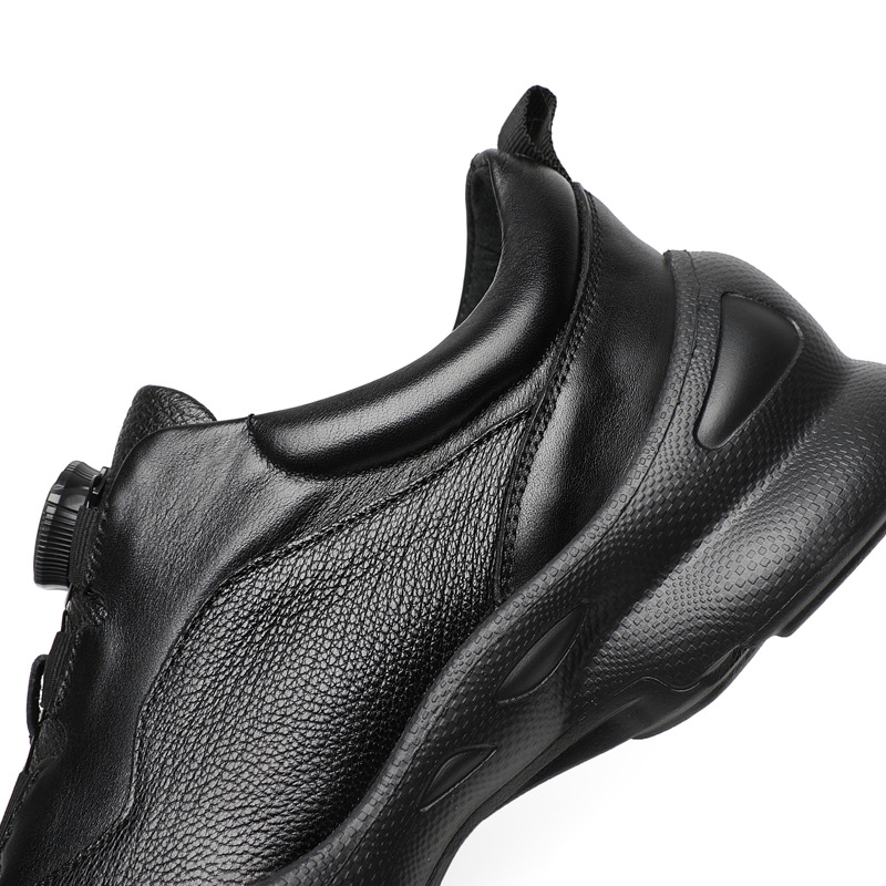 Men's Casual Leather Walking Shoes, Lightweight Comfortable Outdoor Sneakers