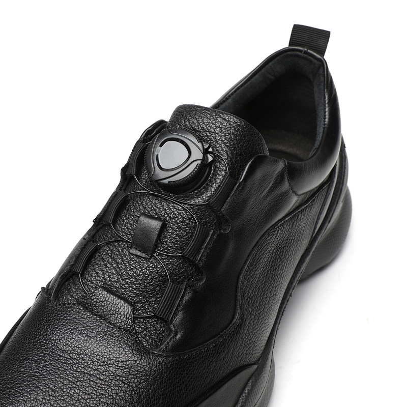 Men's Casual Leather Walking Shoes, Lightweight Comfortable Outdoor Sneakers