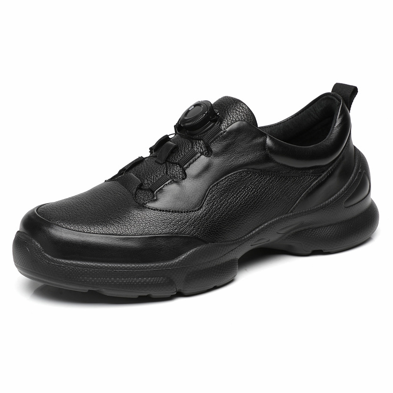 Men's Casual Leather Walking Shoes, Lightweight Comfortable Outdoor Sneakers