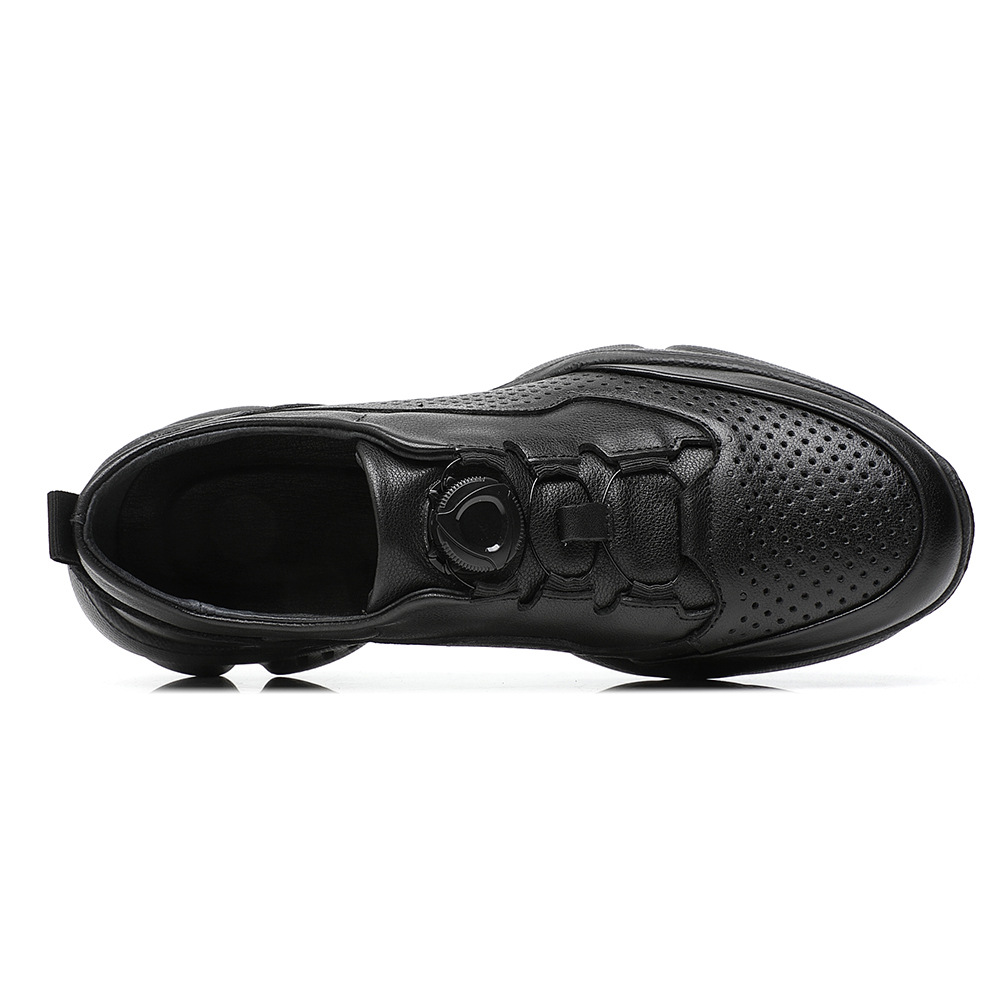 Men's Casual Leather Walking Shoes, Lightweight Comfortable Outdoor Sneakers