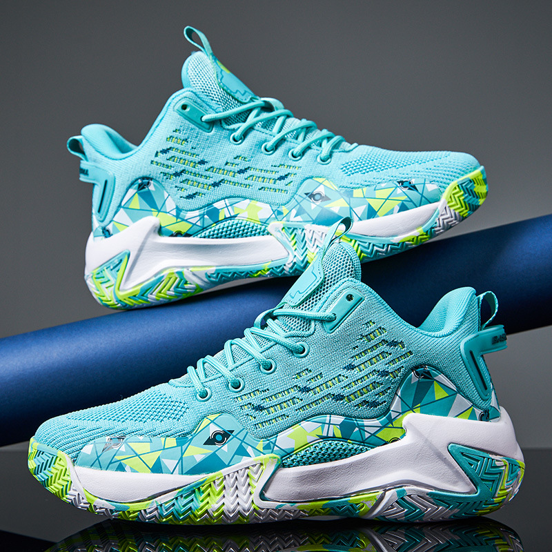 Men's Breathable Basketball Shoes, Anti-Slip Training Sneakers for Fitness