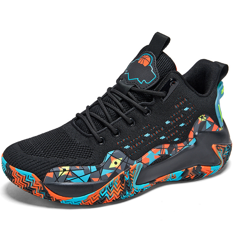 Men's Breathable Basketball Shoes, Anti-Slip Training Sneakers for Fitness