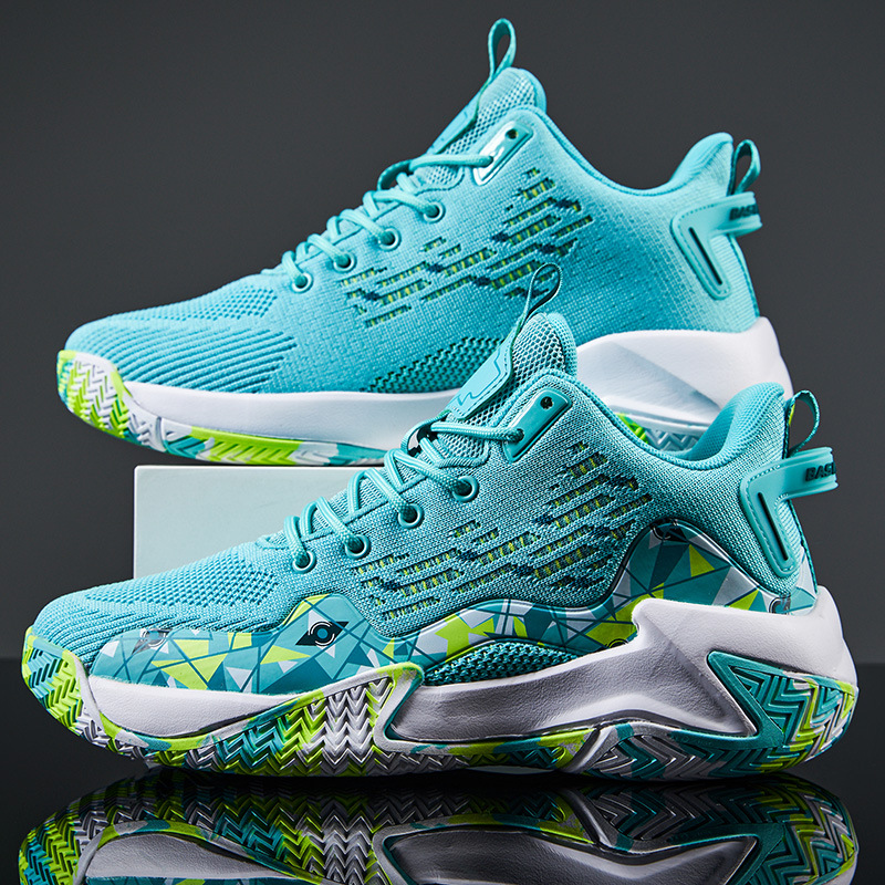 Men's Breathable Basketball Shoes, Anti-Slip Training Sneakers for Fitness