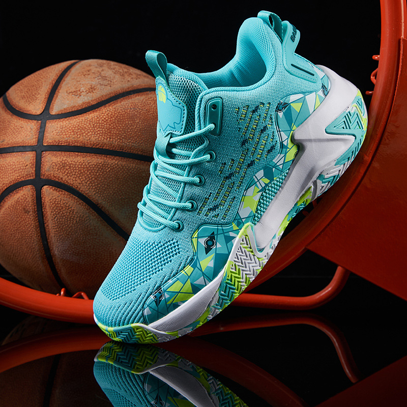 Men's Breathable Basketball Shoes, Anti-Slip Training Sneakers for Fitness