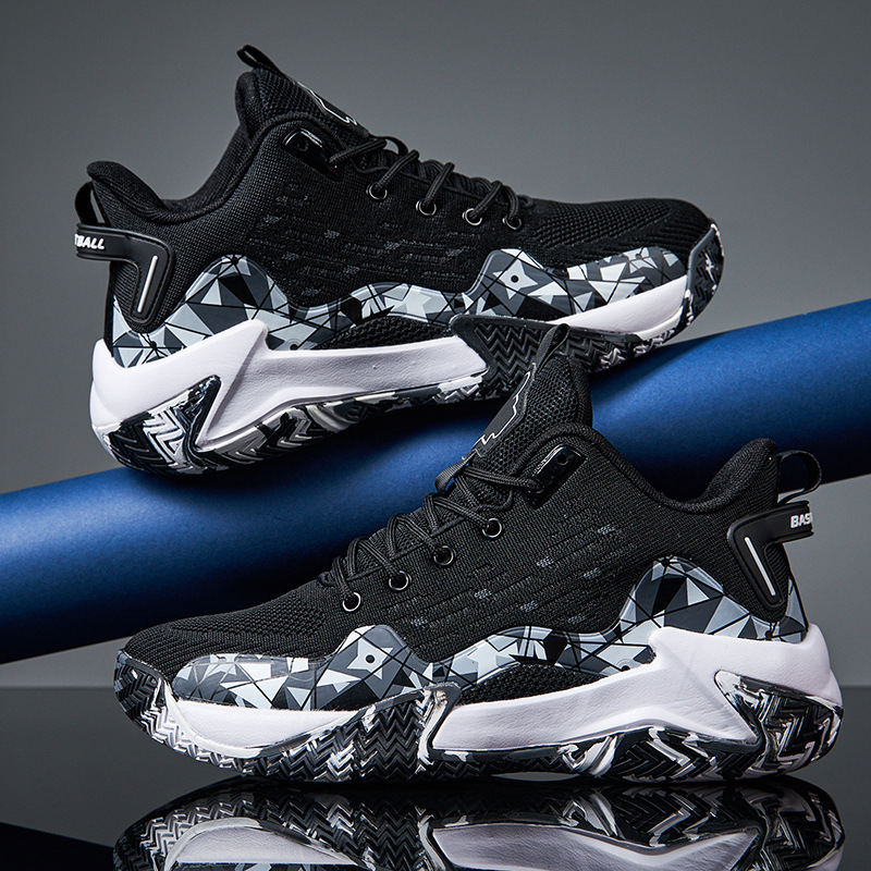 Men's Breathable Basketball Shoes, Anti-Slip Training Sneakers for Fitness