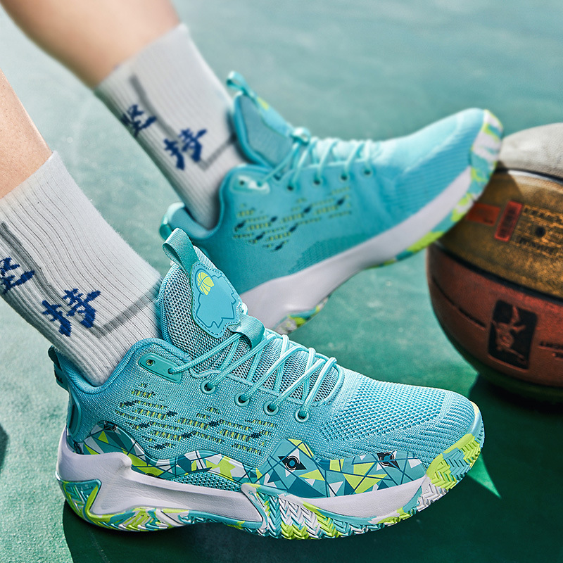 Men's Breathable Basketball Shoes, Anti-Slip Training Sneakers for Fitness
