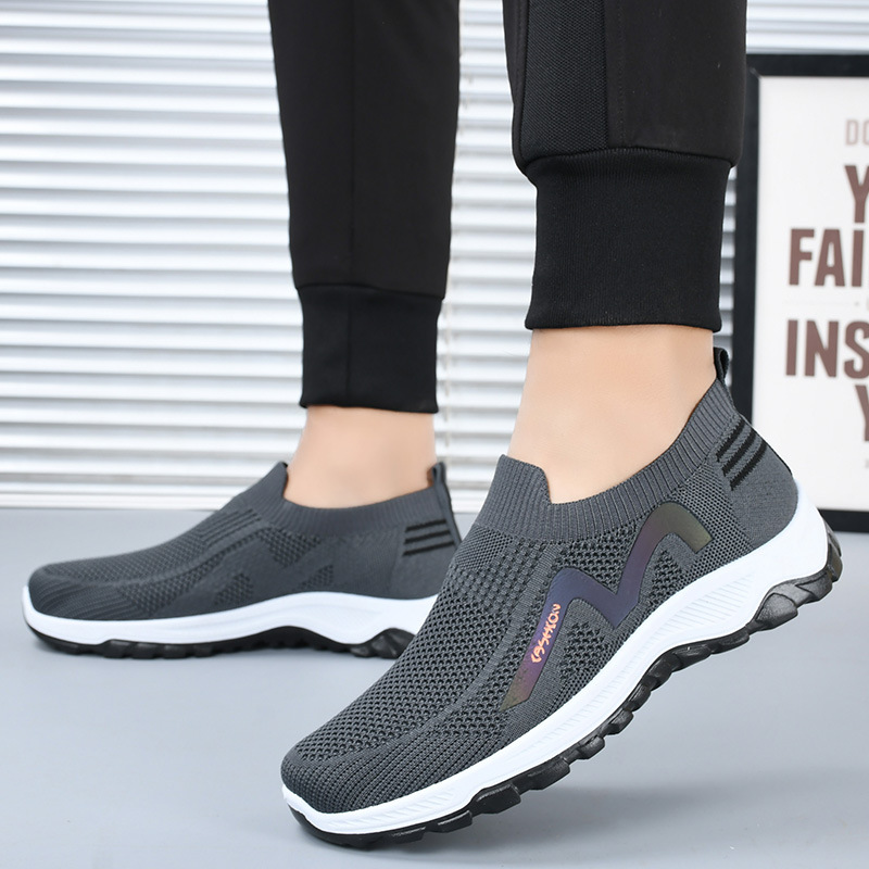 Men's Breathable Casual Slip-On Shoes, Lightweight Walking Shoes for Spring Summer