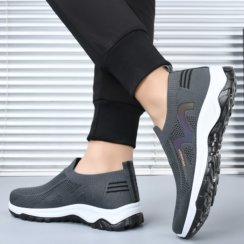 Men's Breathable Casual Slip-On Shoes, Lightweight Walking Shoes for Spring Summer