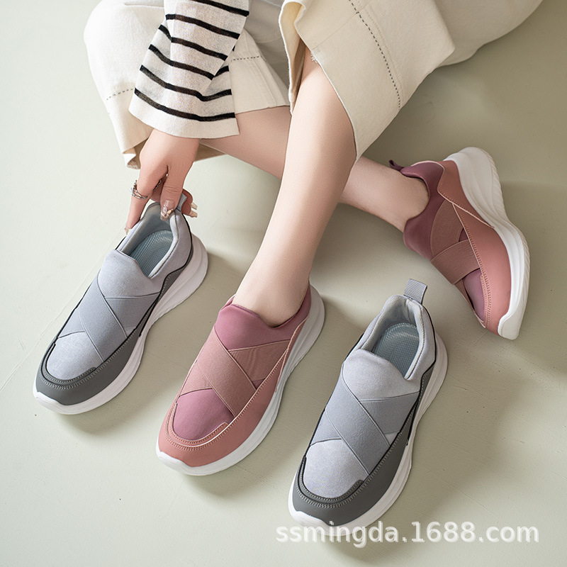 Women's Casual Canvas Slip-On Shoes, Non-Slip Soft Sole for Walking