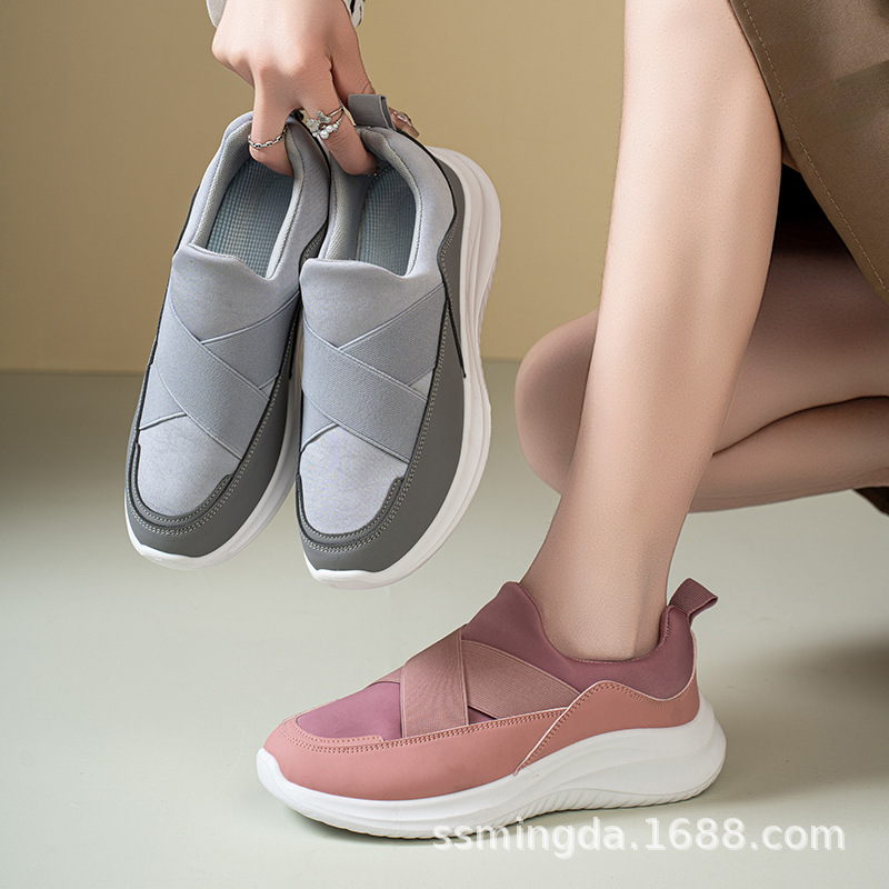 Women's Casual Canvas Slip-On Shoes, Non-Slip Soft Sole for Walking