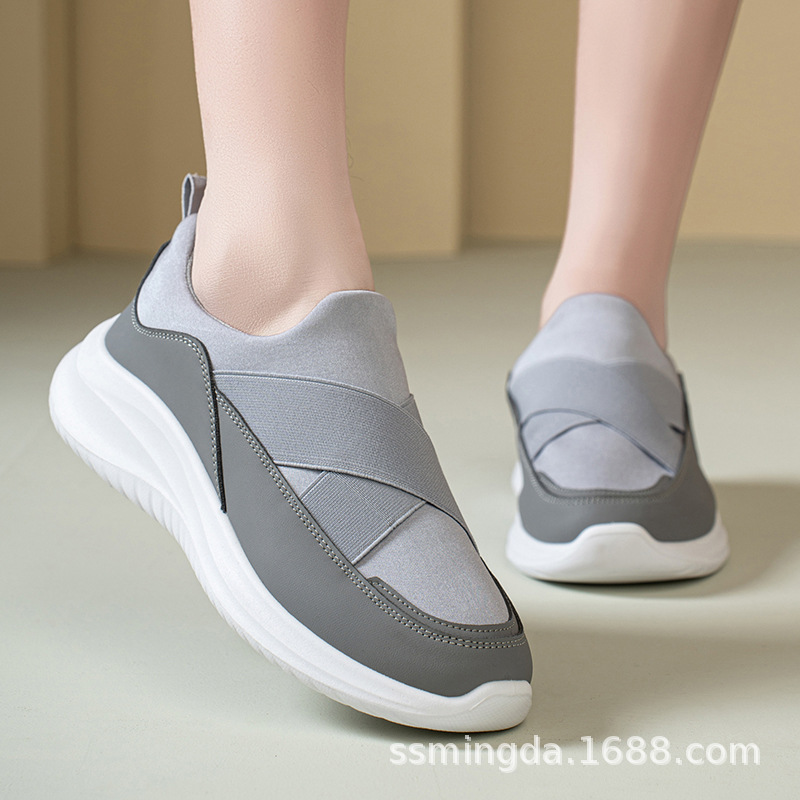 Women's Casual Canvas Slip-On Shoes, Non-Slip Soft Sole for Walking
