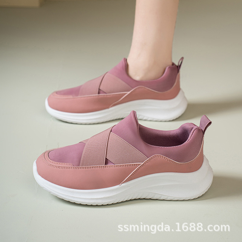 Women's Casual Canvas Slip-On Shoes, Non-Slip Soft Sole for Walking