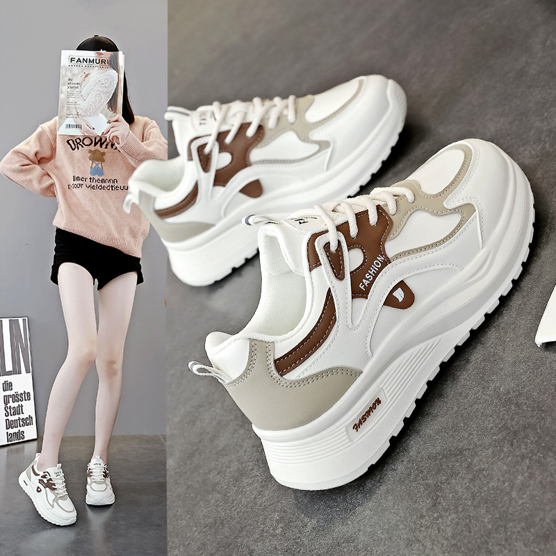 Women's Casual Skate Shoes, Breathable Comfortable Low-Top Sneakers for Spring and Autumn