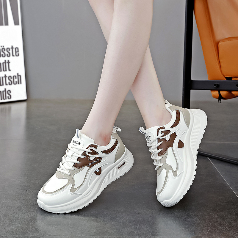 Women's Casual Skate Shoes, Breathable Comfortable Low-Top Sneakers for Spring and Autumn