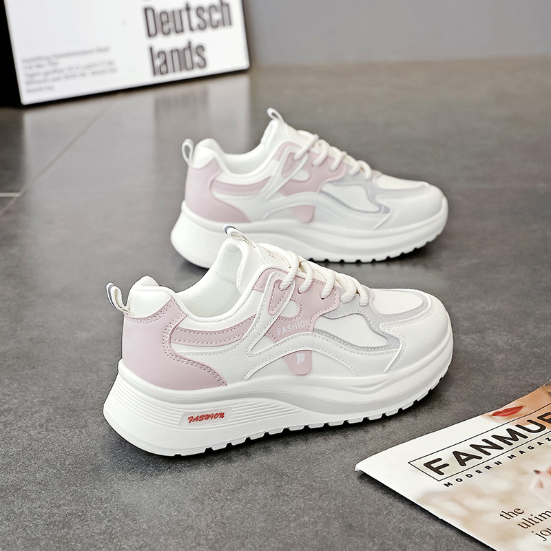 Women's Casual Skate Shoes, Breathable Comfortable Low-Top Sneakers for Spring and Autumn