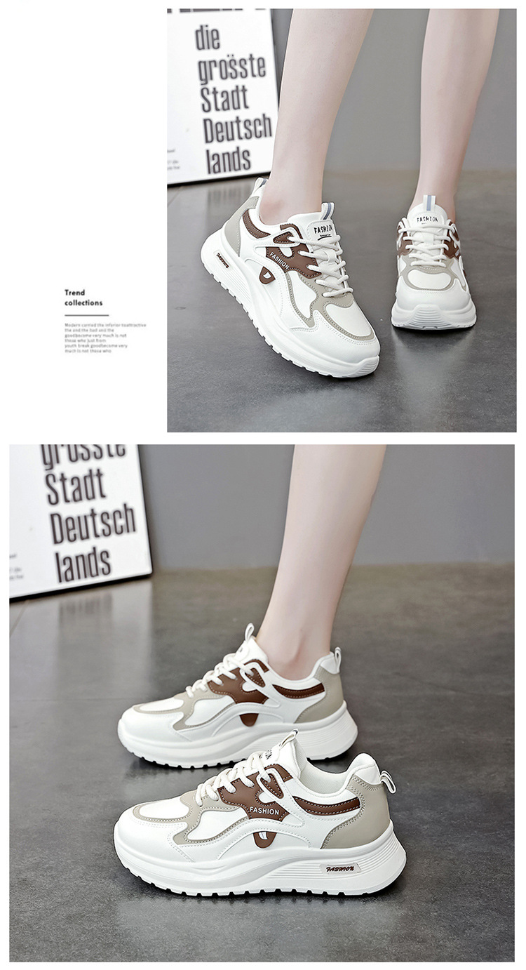 Women's Casual Skate Shoes, Breathable Comfortable Low-Top Sneakers for Spring and Autumn
