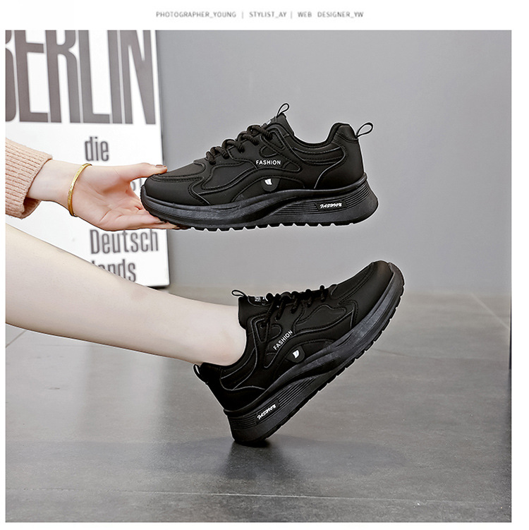 Women's Casual Skate Shoes, Breathable Comfortable Low-Top Sneakers for Spring and Autumn