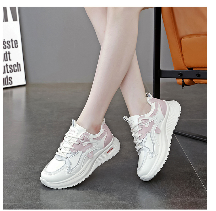 Women's Casual Skate Shoes, Breathable Comfortable Low-Top Sneakers for Spring and Autumn