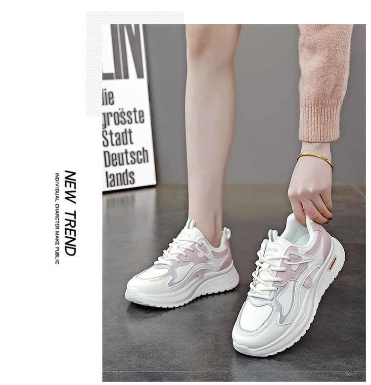 Women's Casual Skate Shoes, Breathable Comfortable Low-Top Sneakers for Spring and Autumn