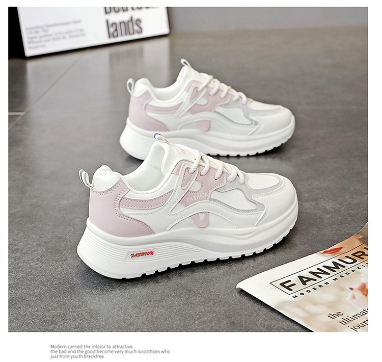 Women's Casual Skate Shoes, Breathable Comfortable Low-Top Sneakers for Spring and Autumn