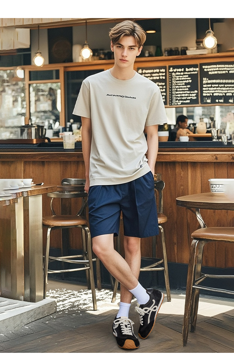 Men's Genuine Leather Casual Sneakers, Flat Low-Top Walking Shoes for Spring and Autumn