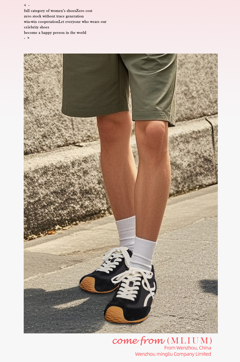 Men's Genuine Leather Casual Sneakers, Flat Low-Top Walking Shoes for Spring and Autumn
