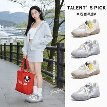 Men's Genuine Leather Casual Sneakers, Flat Low-Top Walking Shoes for Spring and Autumn