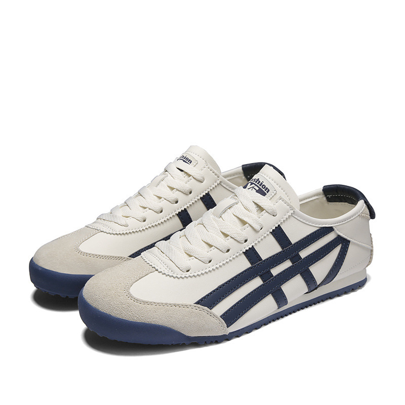 Men's Casual PU Leather Slip-On Shoes, Low-Top Round Toe Retro Style for Spring