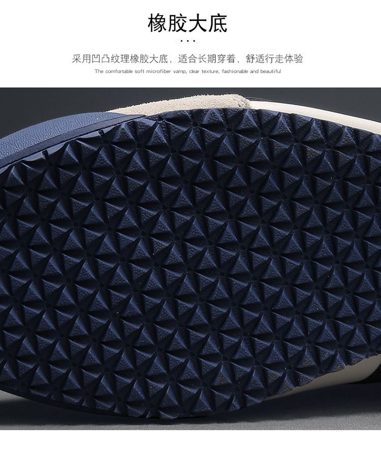 Men's Casual PU Leather Slip-On Shoes, Low-Top Round Toe Retro Style for Spring