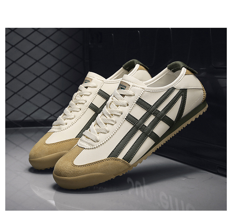 Men's Casual PU Leather Slip-On Shoes, Low-Top Round Toe Retro Style for Spring