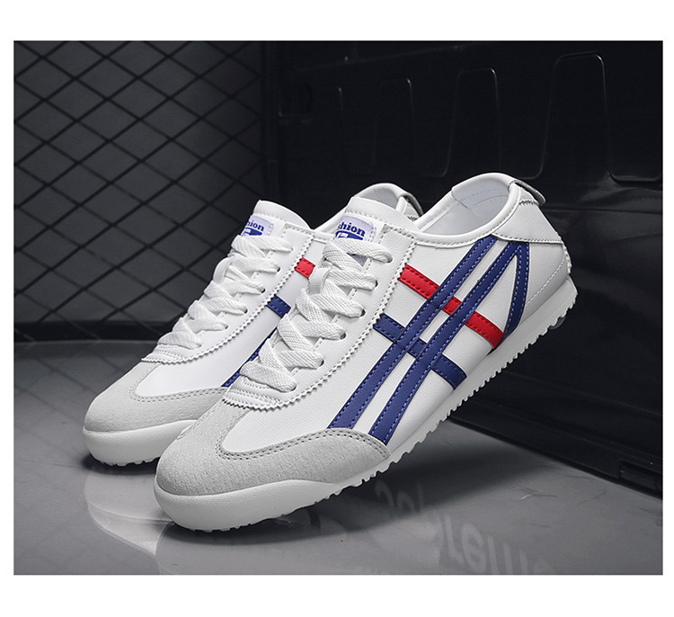 Men's Casual PU Leather Slip-On Shoes, Low-Top Round Toe Retro Style for Spring