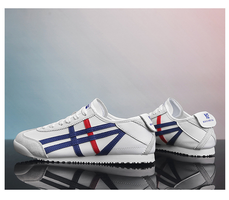 Men's Casual PU Leather Slip-On Shoes, Low-Top Round Toe Retro Style for Spring