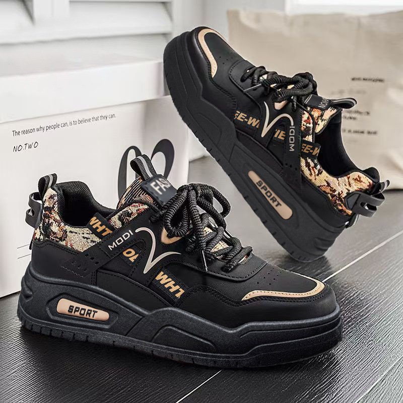 Men's Casual Slip-On Shoes Low-Top Breathable Faux Leather Sneakers for Spring
