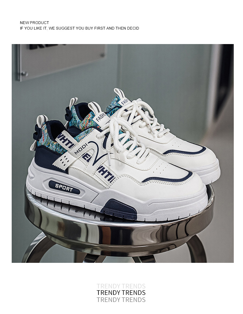 Men's Casual Slip-On Shoes Low-Top Breathable Faux Leather Sneakers for Spring