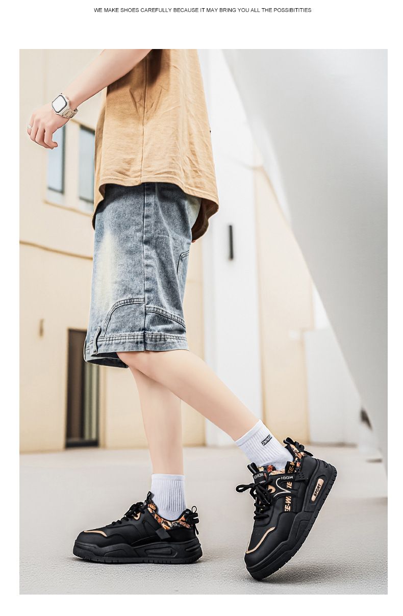 Men's Casual Slip-On Shoes Low-Top Breathable Faux Leather Sneakers for Spring