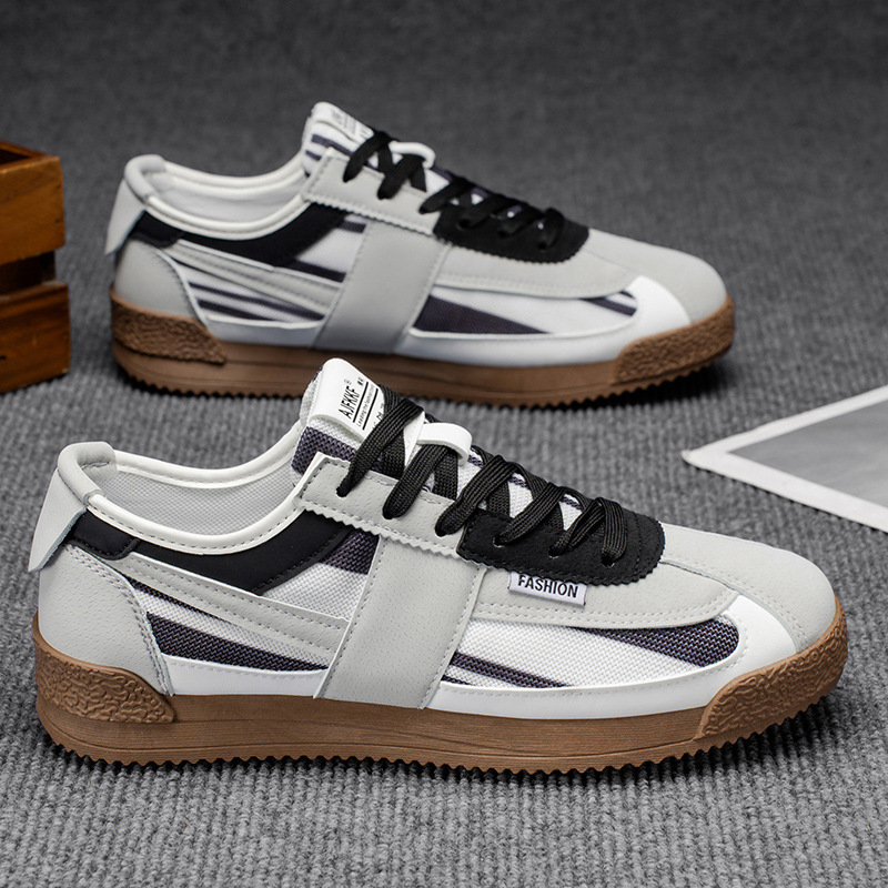 Men's Canvas Casual Shoes, Lightweight Breathable Low-Top Sneakers for Spring Summer