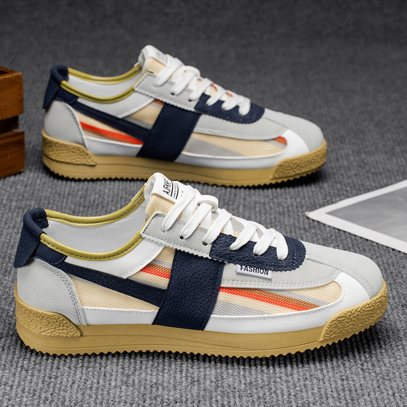 Men's Canvas Casual Shoes, Lightweight Breathable Low-Top Sneakers for Spring Summer