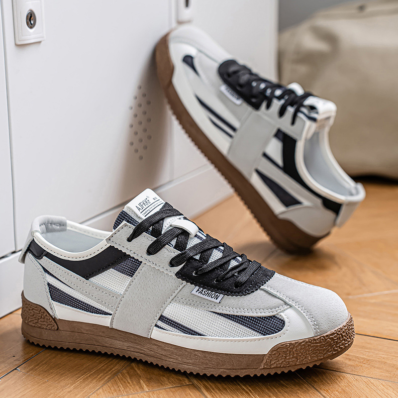 Men's Canvas Casual Shoes, Lightweight Breathable Low-Top Sneakers for Spring Summer