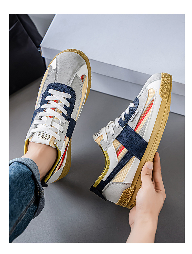 Men's Canvas Casual Shoes, Lightweight Breathable Low-Top Sneakers for Spring Summer