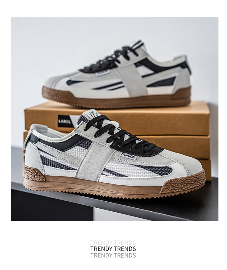 Men's Canvas Casual Shoes, Lightweight Breathable Low-Top Sneakers for Spring Summer