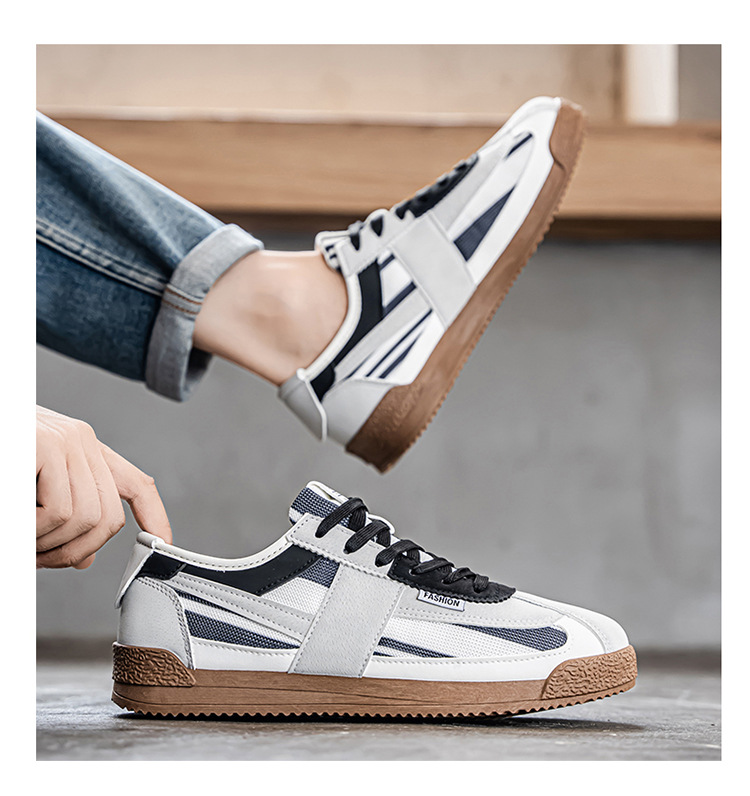 Men's Canvas Casual Shoes, Lightweight Breathable Low-Top Sneakers for Spring Summer