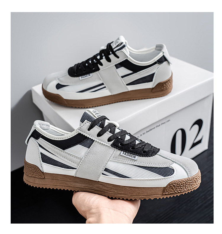 Men's Canvas Casual Shoes, Lightweight Breathable Low-Top Sneakers for Spring Summer
